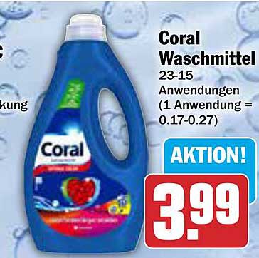 Coral Waschmittel 23-15 Anwendungen (1 Anwendung = 0.17-0.27)