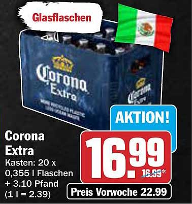 Corona Extra 20 x 0,355 l Flaschen