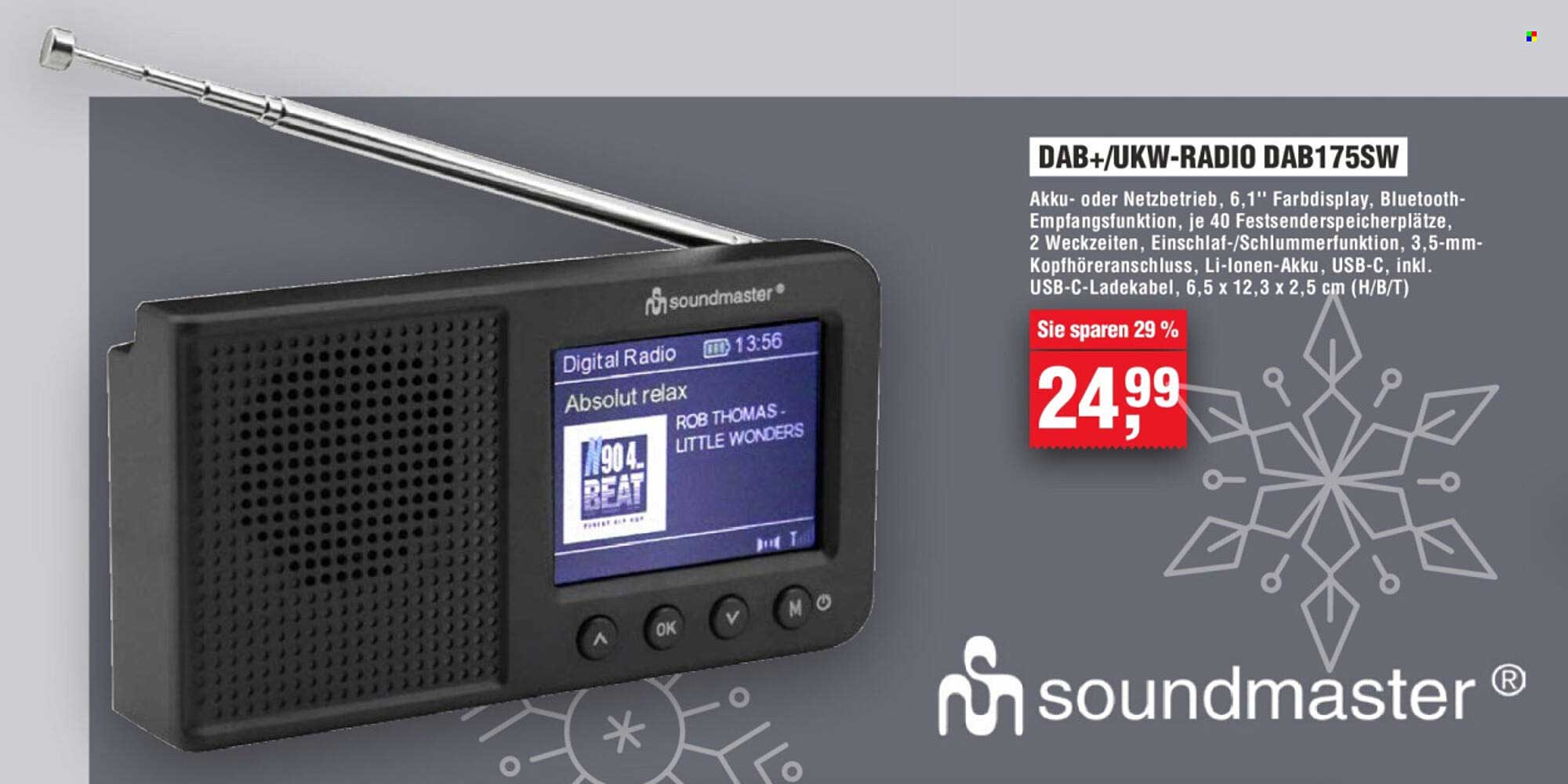 DAB+/UKW-Radio DAB175SW