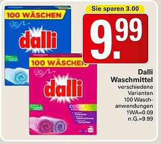 Dalli Waschmittel verschiedene Varianten 100 Wasch-anwendungen