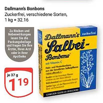 Dallmann’s Bonbons Zuckerfrei, verschiedene Sorten