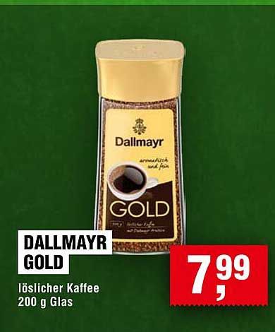 Dallmayr Gold - Löslicher Kaffee 200 g Glas