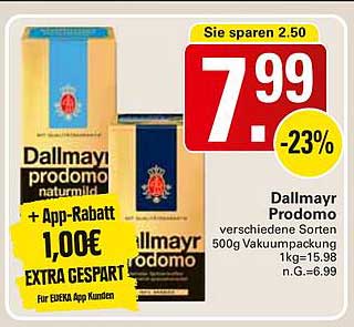 Dallmayr Prodomo 500g Vakuumverpackung