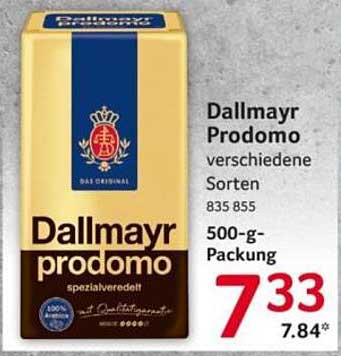 Dallmayr Prodomo verschiedene Sorten 500-g-Packung