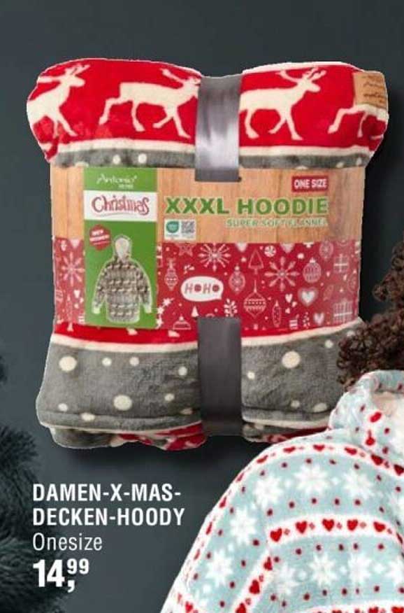 Damen-X-Mas-Decken-Hoody