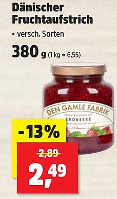 Dänischer Fruchtaufstrich - verschiedene Sorten