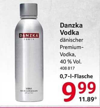Danzka Vodka dänischer Premium-Vodka, 40 % Vol.