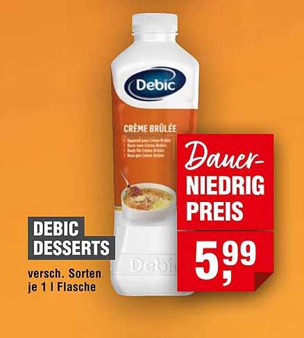 Debic Dessert Crème Brûlée 1L Flasche - Dauer-Niedrig-Preis