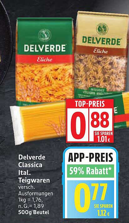 Delverde Classica Ital. Teigwaren 500g Beutel