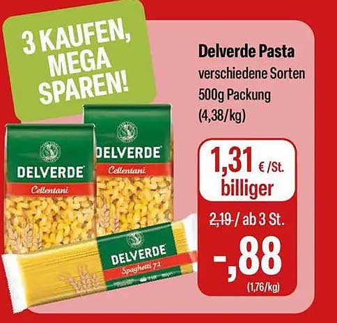 Delverde Pasta verschiedene Sorten 500g Packung