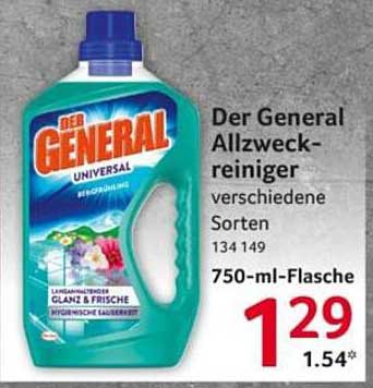 Der General Allzweckreiniger verschiedene Sorten 750 ml