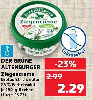 DER GRÜNE ALTENBURGER Ziegencreme 150 g