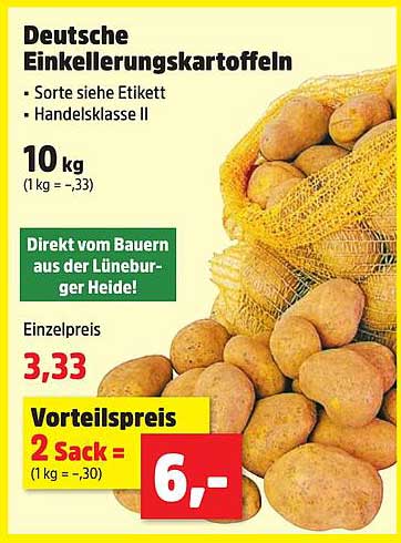 Deutsche Einkellerungskartoffeln 10 kg