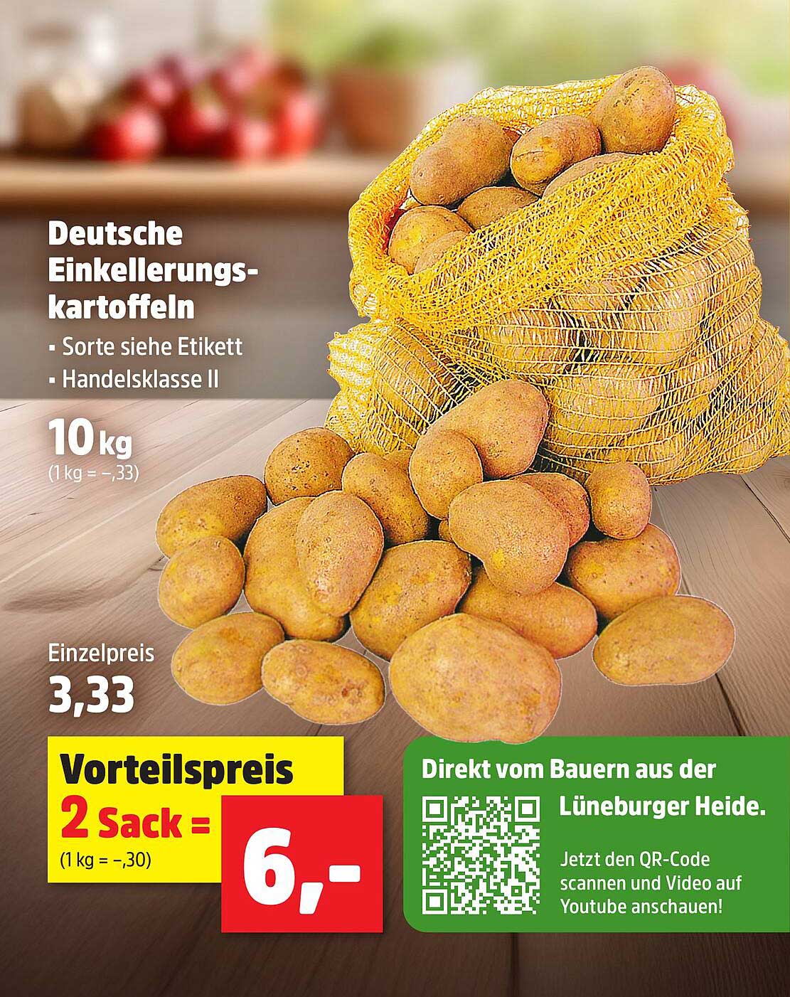Deutsche Einkellerungskartoffeln - 10 kg Sack