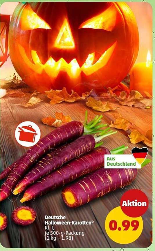 Deutsche Halloween-Karotten* Kl. I, je 500-g-Packung (1 kg = 1,98)