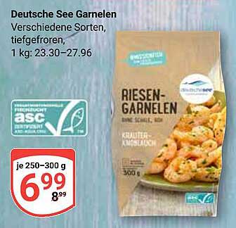 Deutsche See Garnelen - Riesen-Garnelen, tiefgefroren, verschiedene Sorten