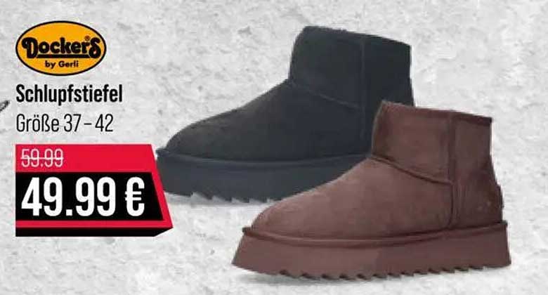 Dockers Schlupfstiefel für Damen und Herren in den Größen 37-42