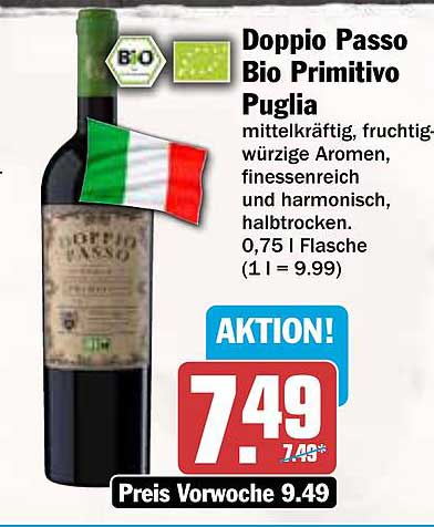 Doppio Passo Bio Primitivo Puglia 0,75 l