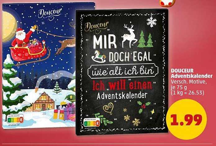 DOUCEUR Adventskalender, verschiedene Motive, je 75 g