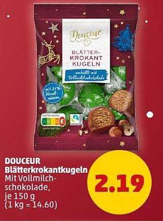 DOUCEUR Blätterkrokantkugeln mit Vollmilchschokolade, je 150 g