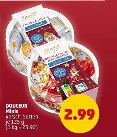 DOUCEUR Weihnachts-Minis - Verschiedene Sorten, je 125 g