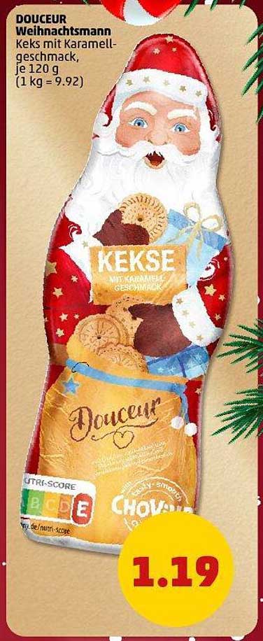 DOUCEUR Weihnachtsmann Keks mit Karamellgeschmack, je 120 g
