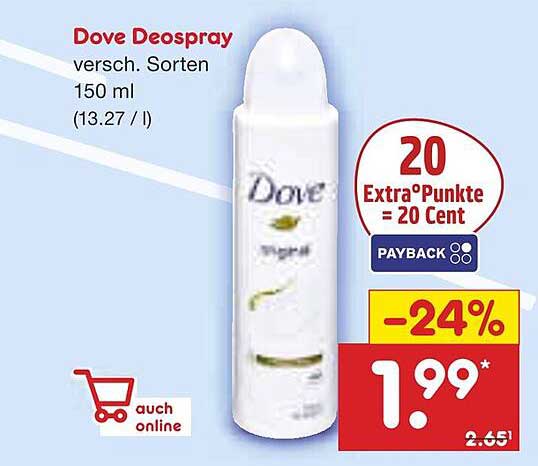 Dove Deospray versch. Sorten 150 ml