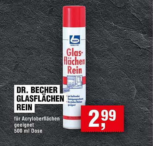 DR. BECHER GLASFLÄCHEN REIN für Acryloberflächen, 500 ml Dose