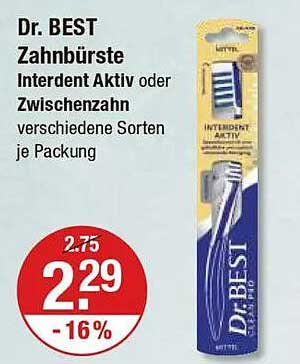 Dr. BEST Zahnbürste Interdent Aktiv oder Zwischenzahn verschiedene Sorten je Packung