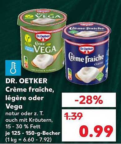 DR. OETKER Crème fraîche, légère oder Vega
