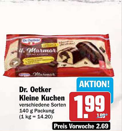 Dr. Oetker Kleine Kuchen verschiedene Sorten 140 g Packung