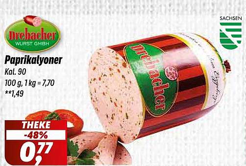 Drehacher Paprikalyoner - 48% Rabatt!