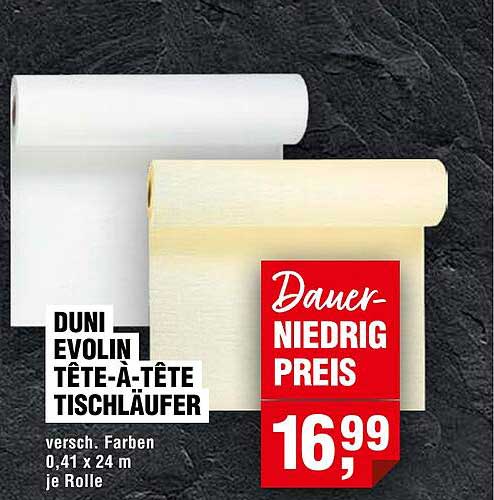 DUNI EVOLIN TÊTE-À-TÊTE TISCHLÄUFER