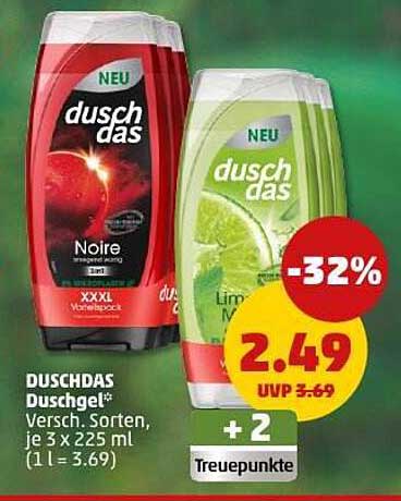 DUSCHDAS Duschgel 3 x 225 ml