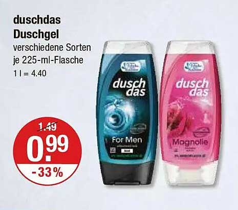duschdas Duschgel verschiedene Sorten je 225-ml-Flasche