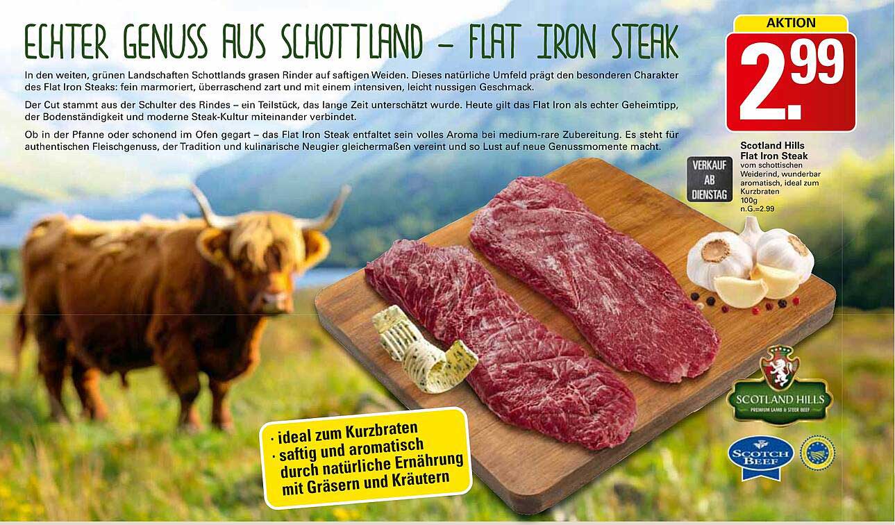 Echter Genuss aus Schottland - Flat Iron Steak