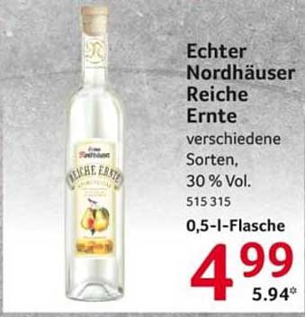 Echter Nordhäuser Reiche Ernte - 0,5 l Flasche