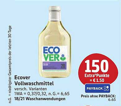 Ecover Vollwaschmittel – Verschiedene Varianten