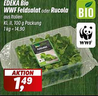 EDEKA Bio WWF Feldsalat oder Rucola aus Italien