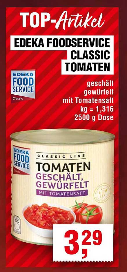 EDEKA FOODSERVICE CLASSIC TOMATEN - Geschält gewürfelt mit Tomatensaft