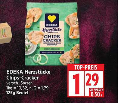 EDEKA Herzstücke Chips-Cracker, verschiedene Sorten