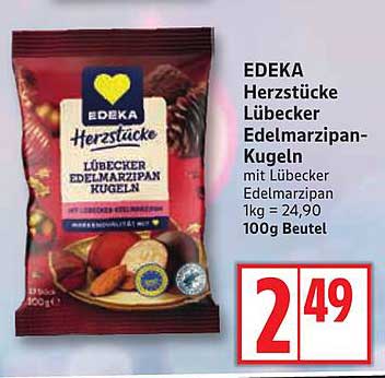 EDEKA Herzstücke Lübecker Edelmarzipan-Kugeln