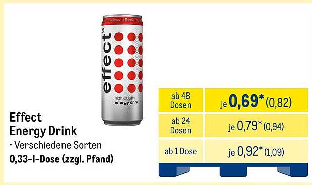 Effect Energy Drink - Verschiedene Sorten
