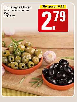 Eingelegte Oliven verschiedene Sorten 100g