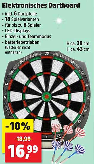 Elektronisches Dartboard inkl. 6 Dartpfeile – Spielspaß für alle!