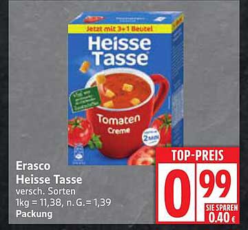 Erasco Heisse Tasse Tomaten Creme