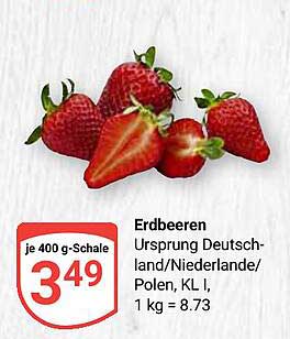 Erdbeeren je 400 g-Schale