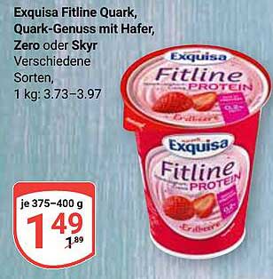 Exquisa Fitline Quark, Quark-Genuss mit Hafer, Zero oder Skyr, verschiedene Sorten