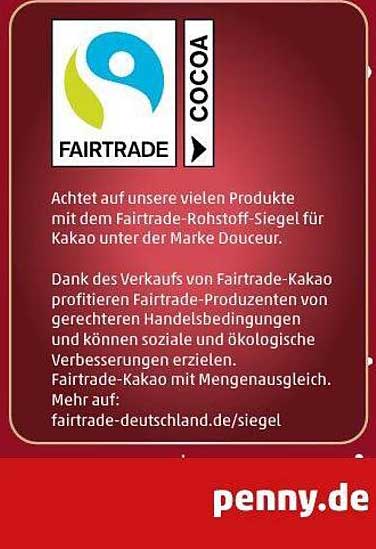 Fairtrade Kakao unter der Marke Douceur