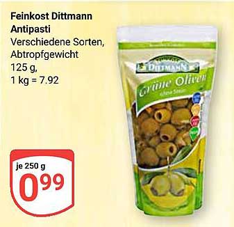 Feinkost Dittmann Antipasti - Grüne Oliven
